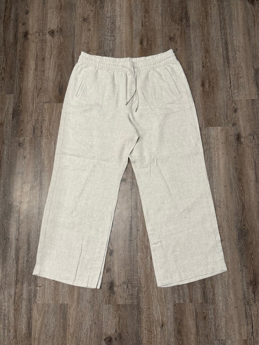 Athleta Women's Retreat Linen High Rise Wide Leg Pant Size XL